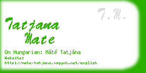 tatjana mate business card